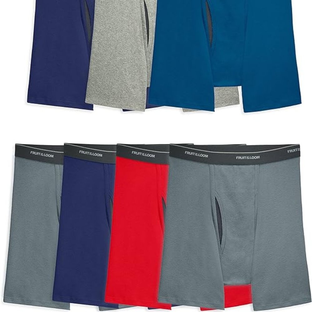 NWT 7 PACK Fruit of the Loom Men's Coolzone Boxer Briefs Assorted Colors